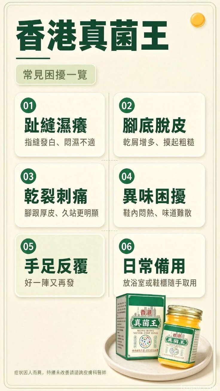 香港真菌王-腳部常見困擾一覽